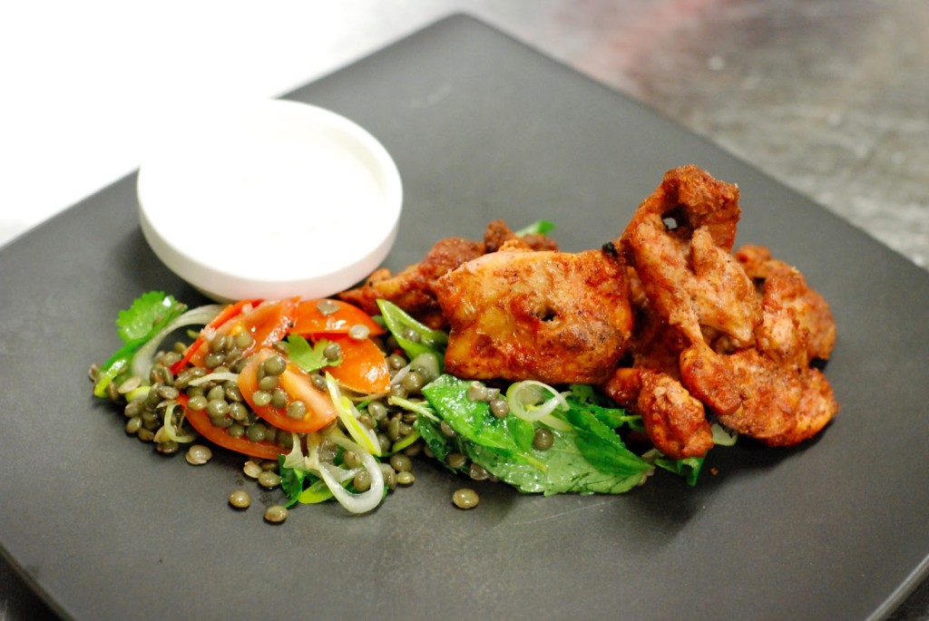 Chicken tikka masala na talíři