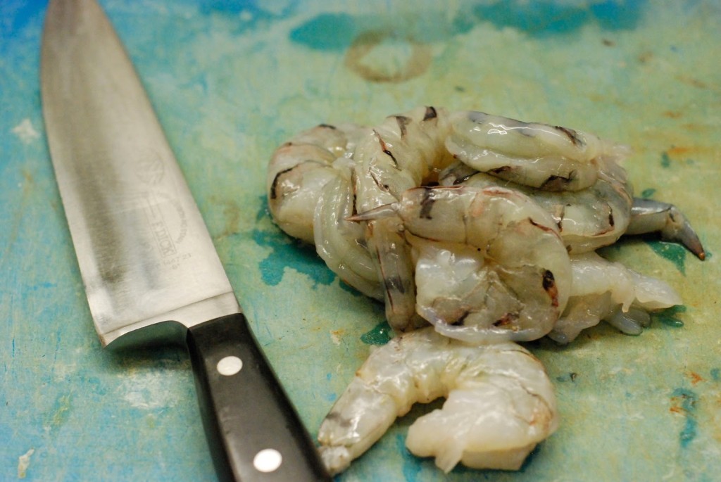 Syrové krevety, chilli papričky 