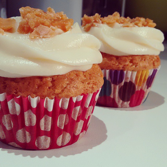 vanilkové cupcakes recept toffees