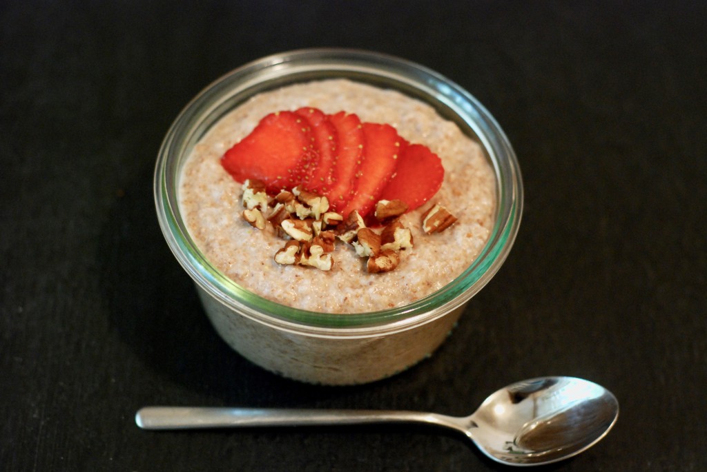 pohanková kaše s jahodami